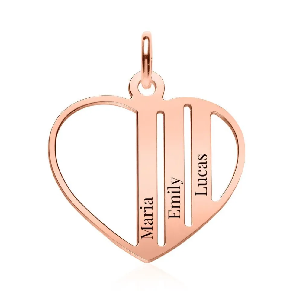 Gravur Herzanhänger aus rosévergoldetem 925er Silber SP0987SL