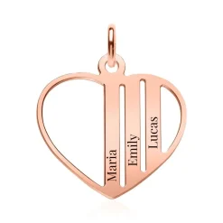 Gravur Herzanhänger aus rosévergoldetem 925er Silber SP0987SL
