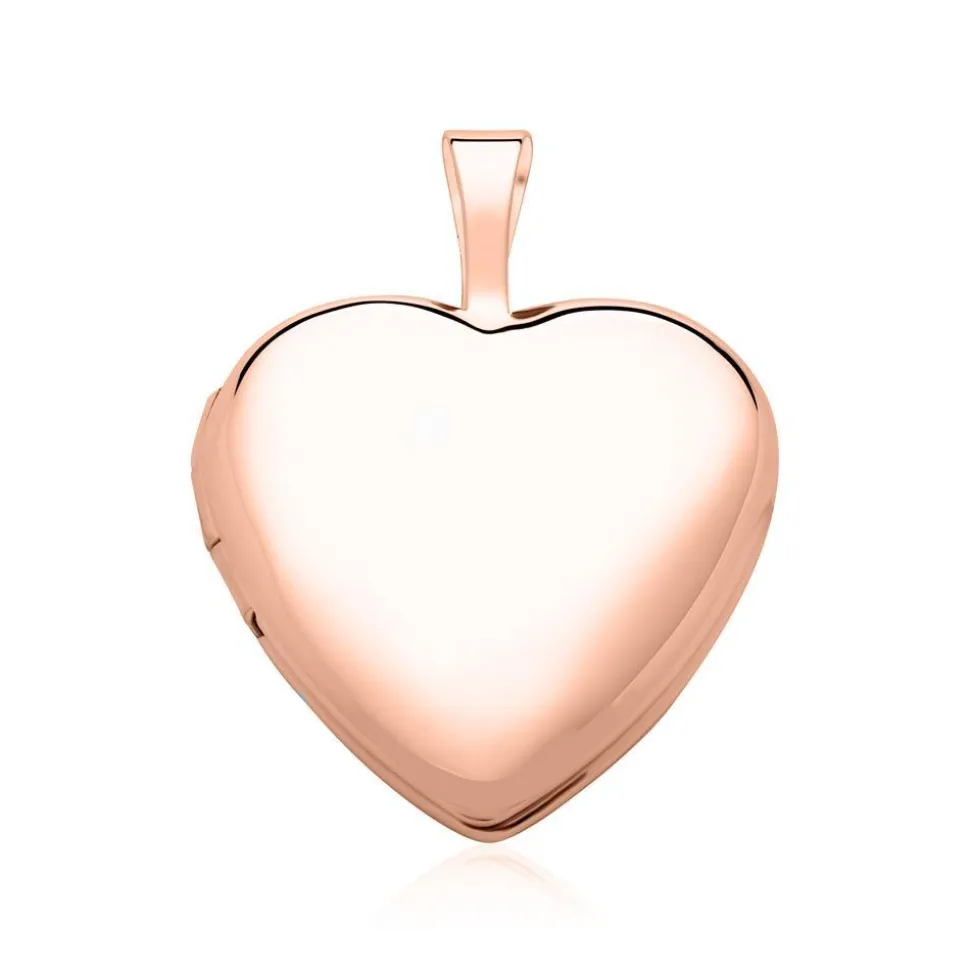 Gravur Medaillon Herz aus 14K Roségold GP0303SL