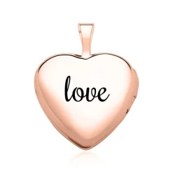 Gravur Medaillon Herz aus 14K Roségold GP0303SL