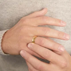 Gravur Ring aus vergoldetem Edelstahl R9247SL