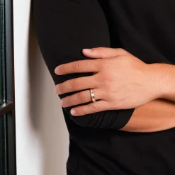 Gravur Ring für Herren aus Sterlingsilber, rosé R8597SL