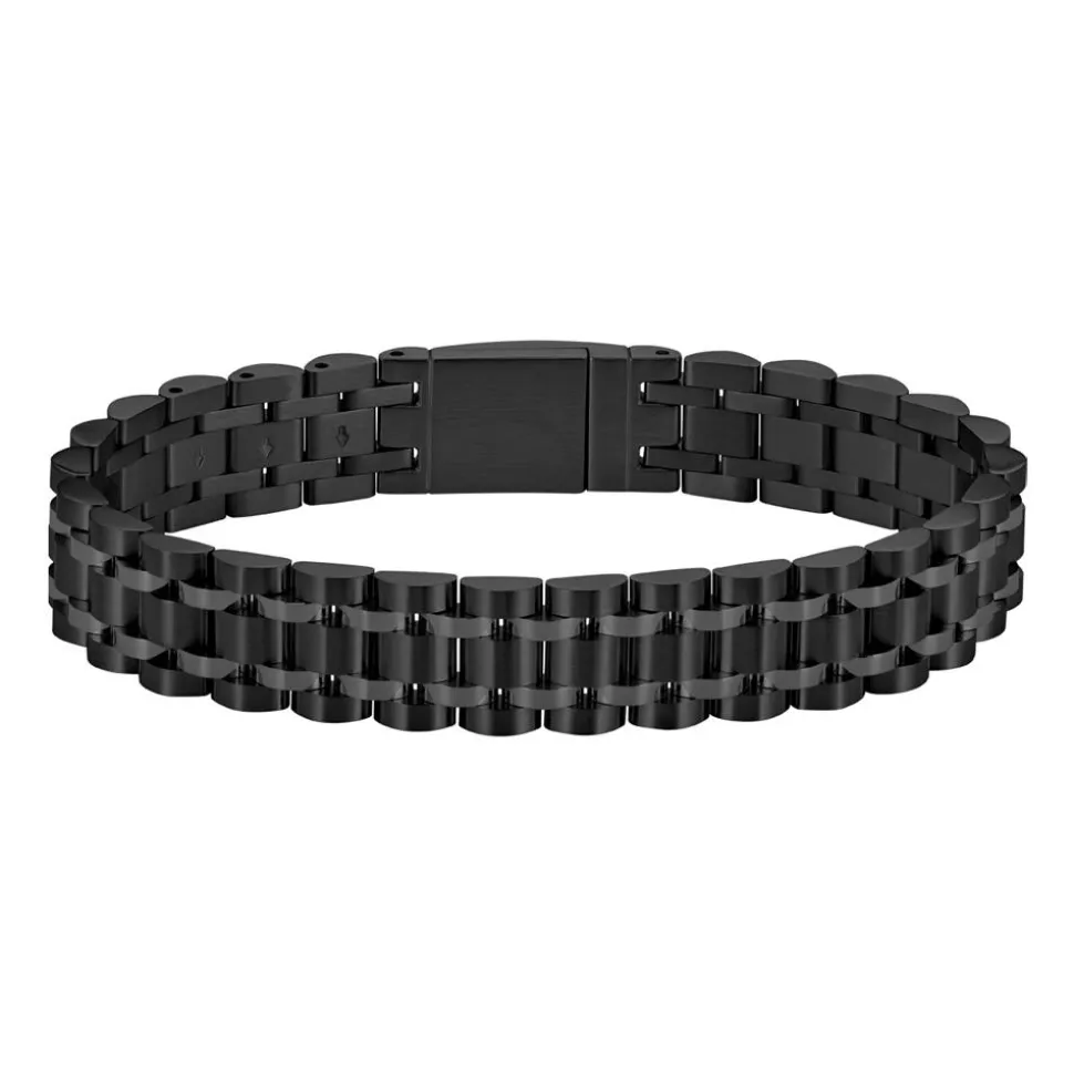 Gravurarmband für Herren Owan aus Edelstahl, schwarz 1580646