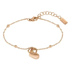 Gravurarmband Soulmate aus Edelstahl mit Herz, IP Rosé 1580216