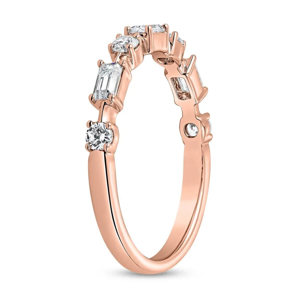 Gravurring aus Roségold mit lab grown Diamanten BDR0120LG-RSL