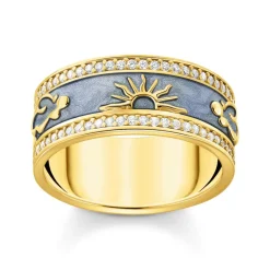 Gravurring für Damen aus vergoldetem Sterlingsilber TR2450-565-1