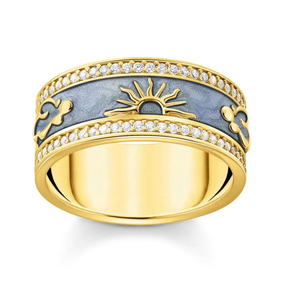 Gravurring für Damen aus vergoldetem Sterlingsilber TR2450-565-1