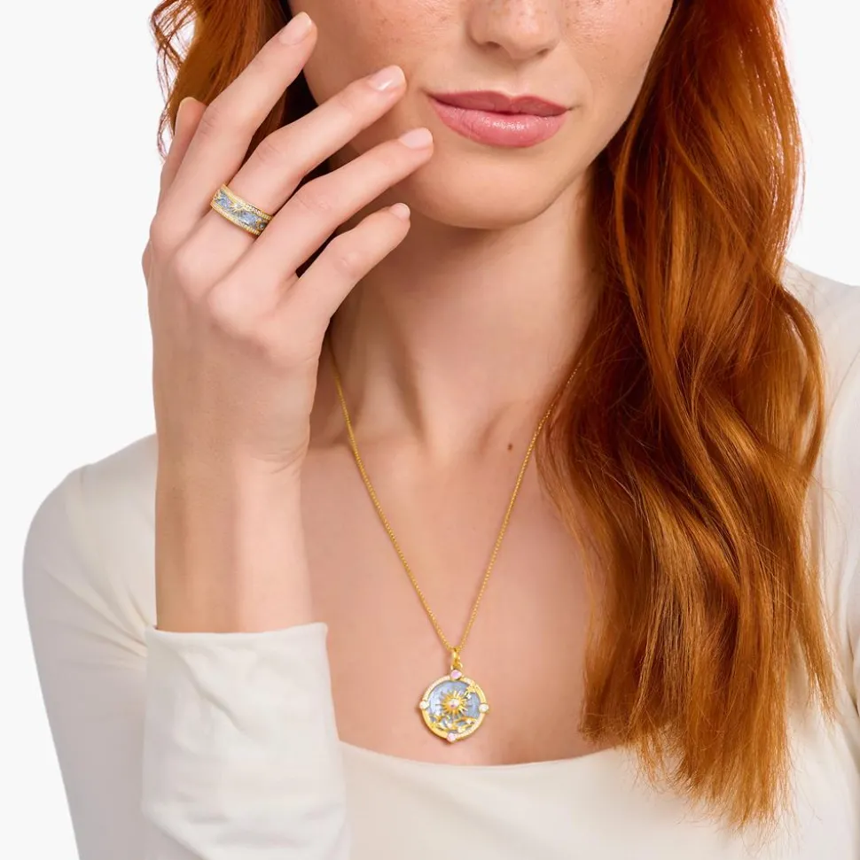 Gravurring für Damen aus vergoldetem Sterlingsilber TR2450-565-1