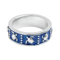 Gravurring für Damen Turtle Enamel aus Edelstahl PH-JE-1882