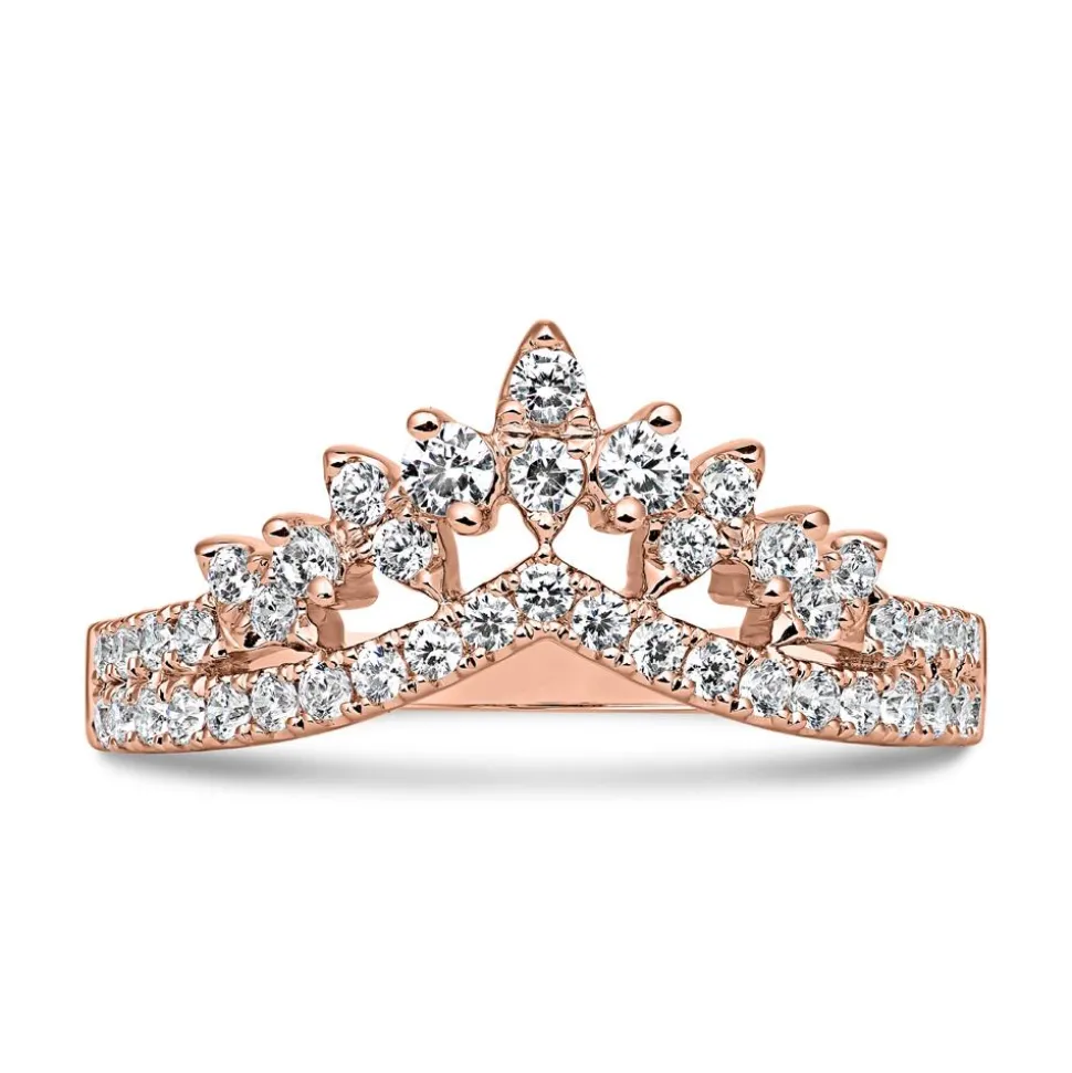 Gravurring mit Diamanten aus Roségold BDR0110-RSL