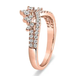 Gravurring mit Diamanten aus Roségold BDR0110-RSL