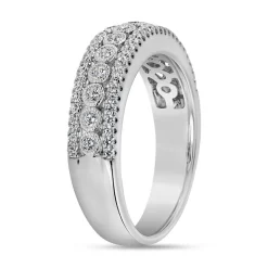 Gravurring, Weißgold oder Platin, lab grown Diamanten BDR0074LG-WSL