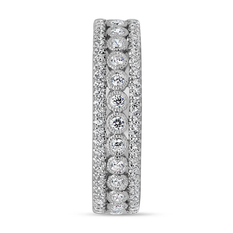 Gravurring, Weißgold oder Platin, lab grown Diamanten BDR0074LG-WSL