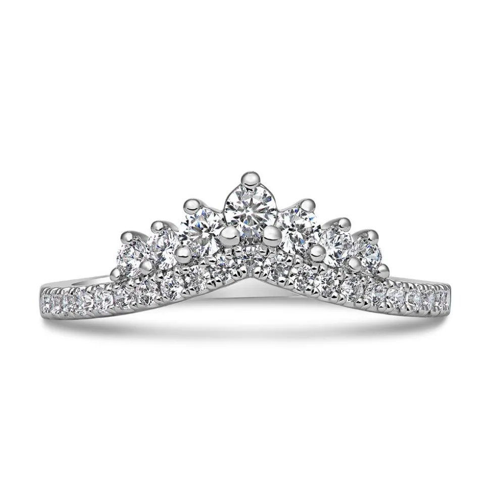 Gravurring, Weißgold, Platin mit lab grown Brillanten BDR0109LG-WSL