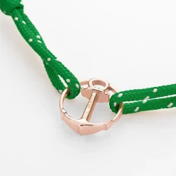 Grünes Nylonarmband Re/Brace mit Anker, rosé PH002188