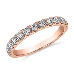 Halber Ewigkeitsring aus Roségold mit Labordiamanten BDR0129LG-RSL