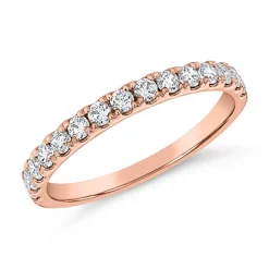 Halber Ewigkeitsring aus Roségold, lab-grown Diamanten BDR0128LG-RSL