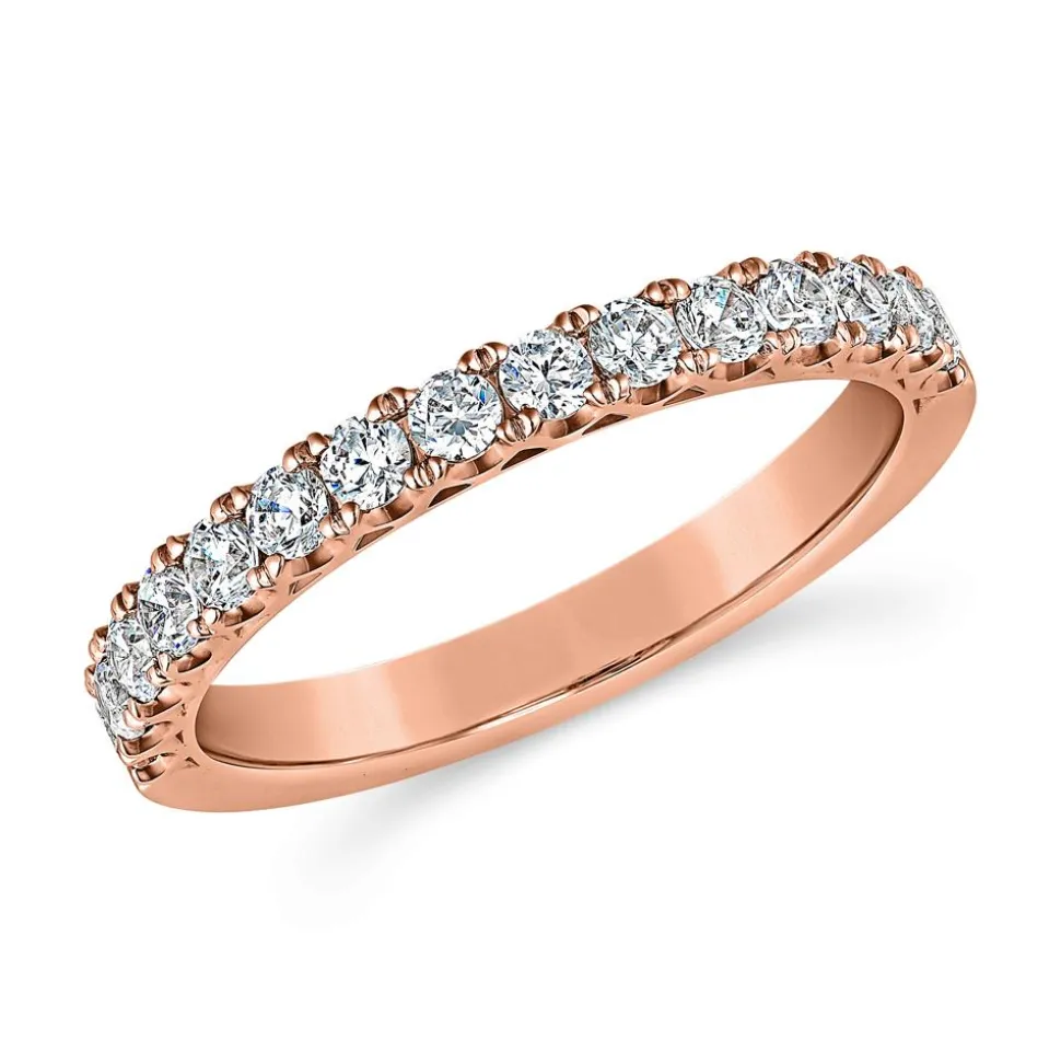 Halber Ewigkeitsring aus Roségold mit Brillanten BDR0075-RSL