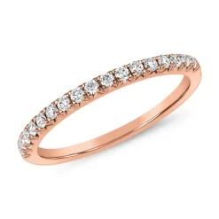 Halber Ewigkeitsring mit lab grown Diamanten, Roségold BDR0078LG-RSL