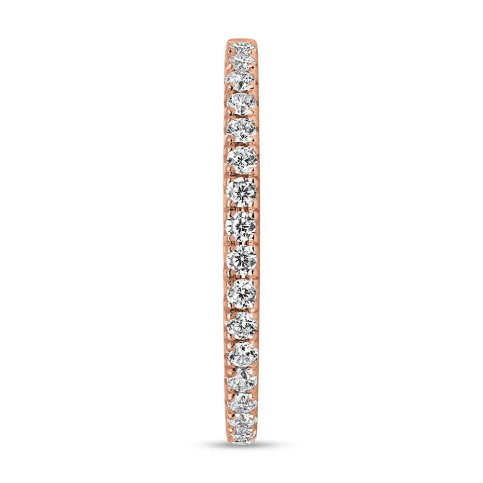 Halber Ewigkeitsring mit lab grown Diamanten, Roségold BDR0078LG-RSL