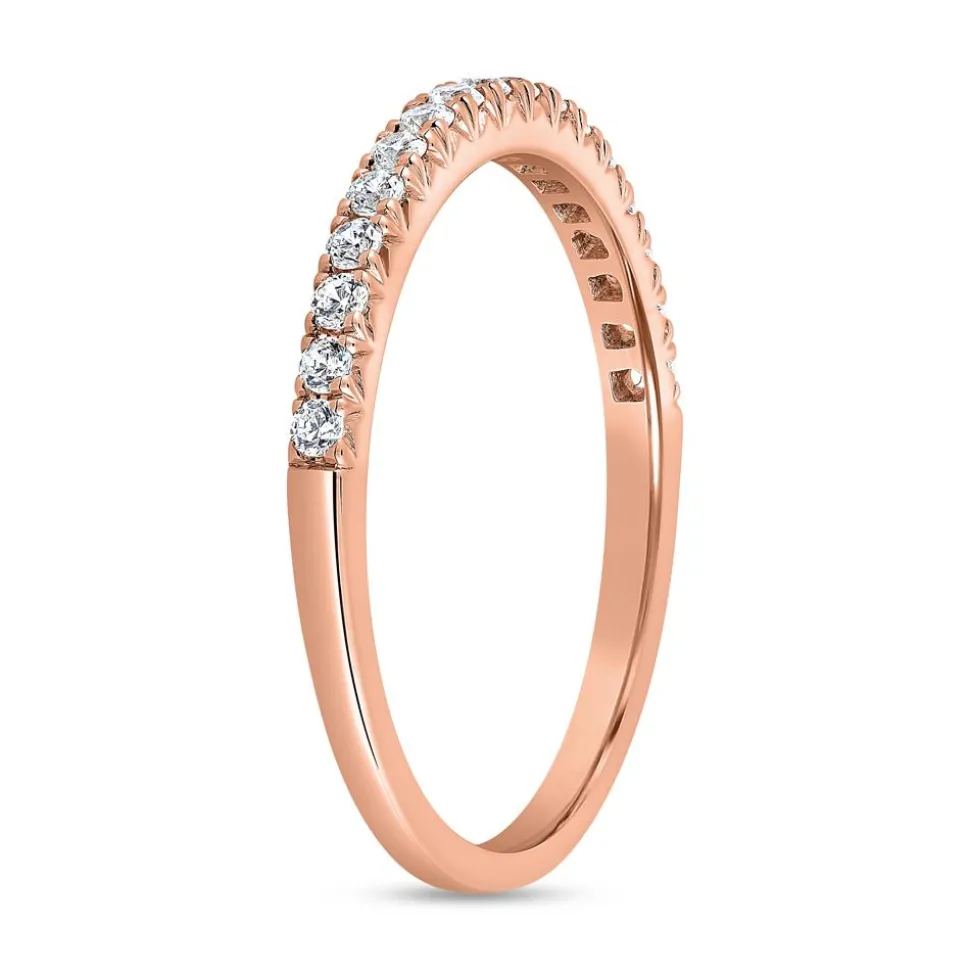 Halber Ewigkeitsring mit lab grown Diamanten, Roségold BDR0078LG-RSL