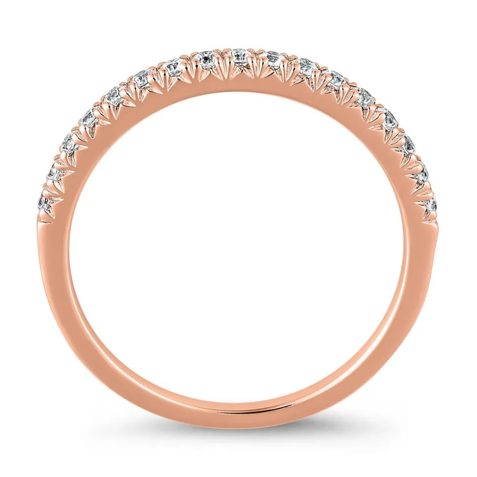 Halber Ewigkeitsring mit lab grown Diamanten, Roségold BDR0078LG-RSL