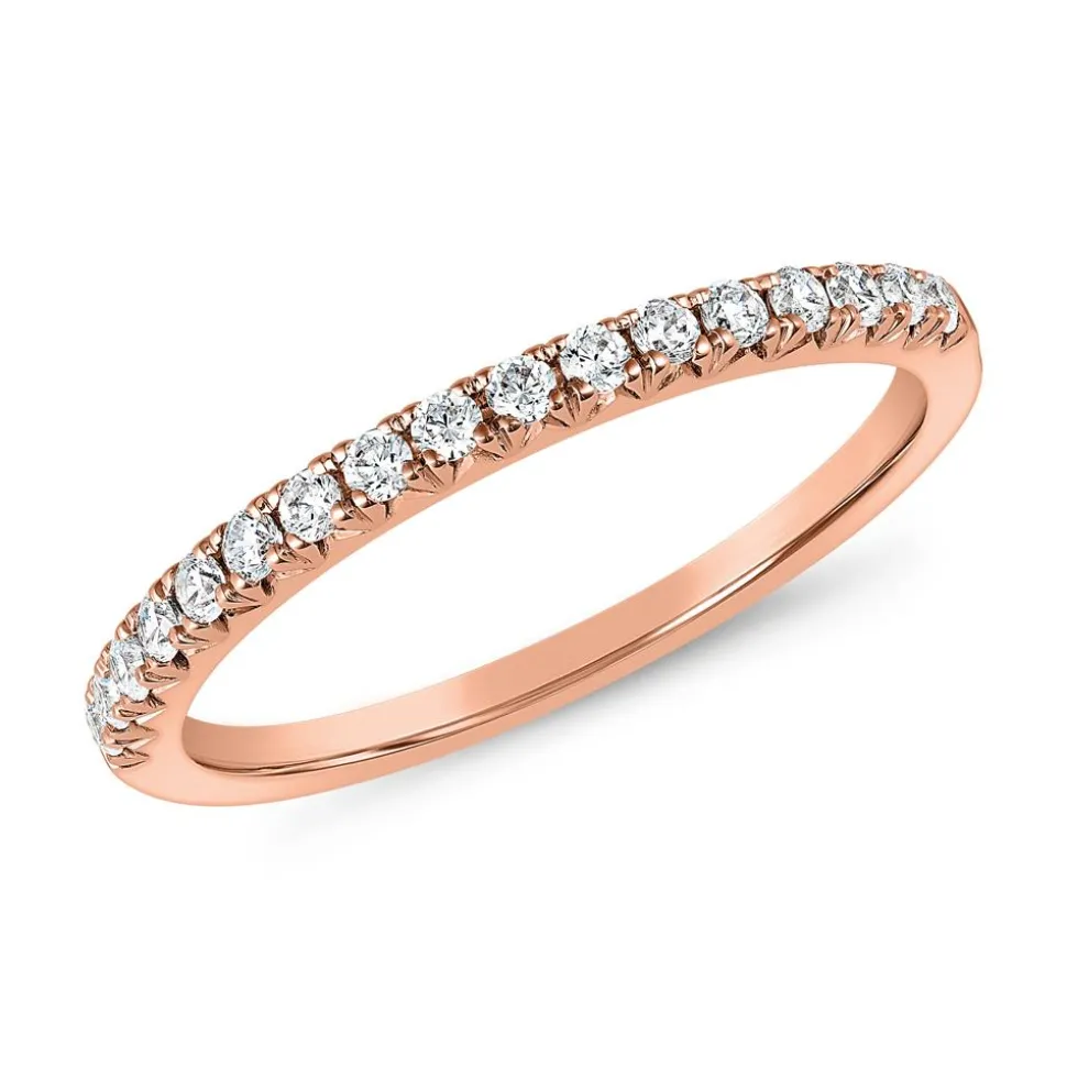 Halber Ewigkeitsring mit lab grown Diamanten, Roségold BDR0078LG-RSL