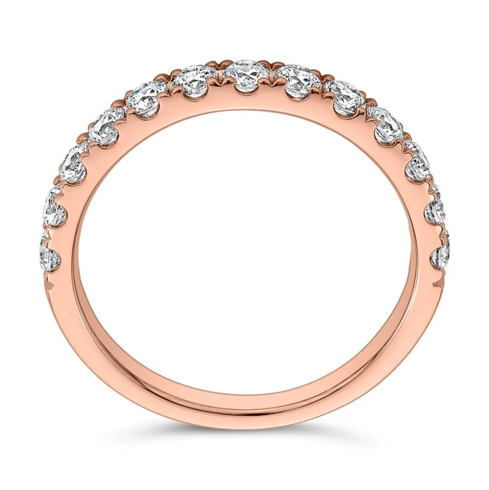 Half Eternity Diamantring aus Roségold BDR0129-RSL