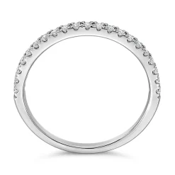 Half Eternity Diamantring aus Weißgold oder Platin BDR0127-WSL