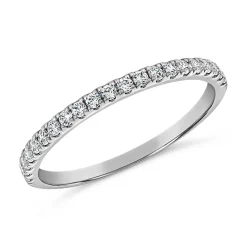 Half Eternity Diamantring aus Weißgold oder Platin BDR0127-WSL