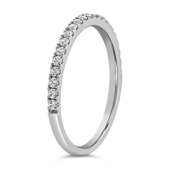 Half Eternity Diamantring aus Weißgold oder Platin BDR0127-WSL
