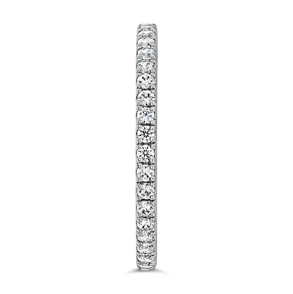 Half Eternity Ring mit Labordiamanten, Weißgold, Platin BDR0127LG-WSL