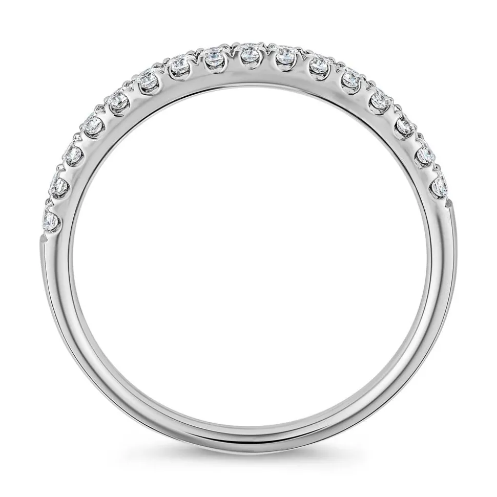 Half-Eternity Diamantring aus Weißgold oder Platin BDR0115-WSL