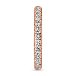 Half-Eternity Diamantring aus Roségold, gravierbar BDR0068-RSL