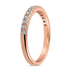 Half-Eternity Diamantring aus Roségold, gravierbar BDR0068-RSL