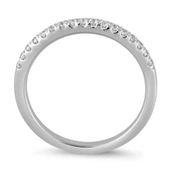 Half-Eternity Ring für Damen aus Weißgold oder Platin BDR0071-WSL