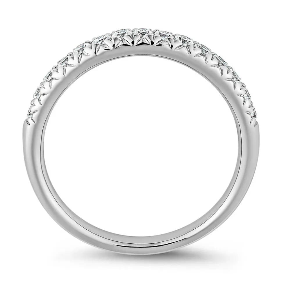 Half-Eternity Ring mit Brillanten, Weißgold oder Platin BDR0068-WSL