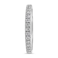 Half-Eternity Ring mit Diamanten, Weißgold oder Platin BDR0062-WSL