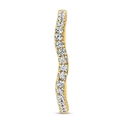Half-Eternity Ring Welle, lab-grown Diamanten, Gelbgold BDR0051LG-GSL