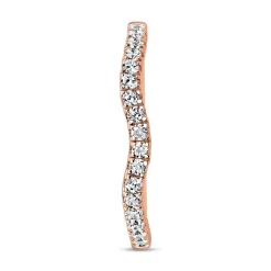 Half-Eternity Ring Welle mit Diamanten aus Roségold BDR0051-RSL