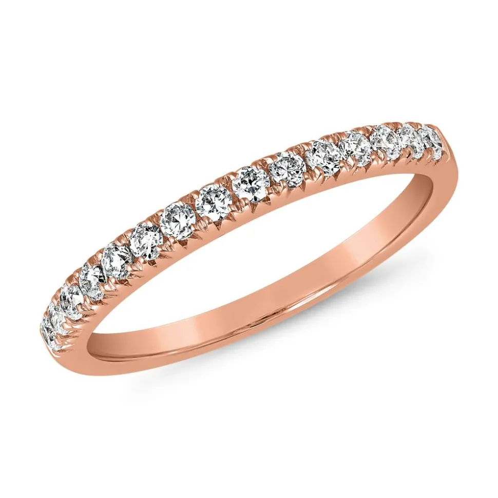 Half-Eternityring mit lab grown Brillanten aus Roségold BDR0063LG-RSL