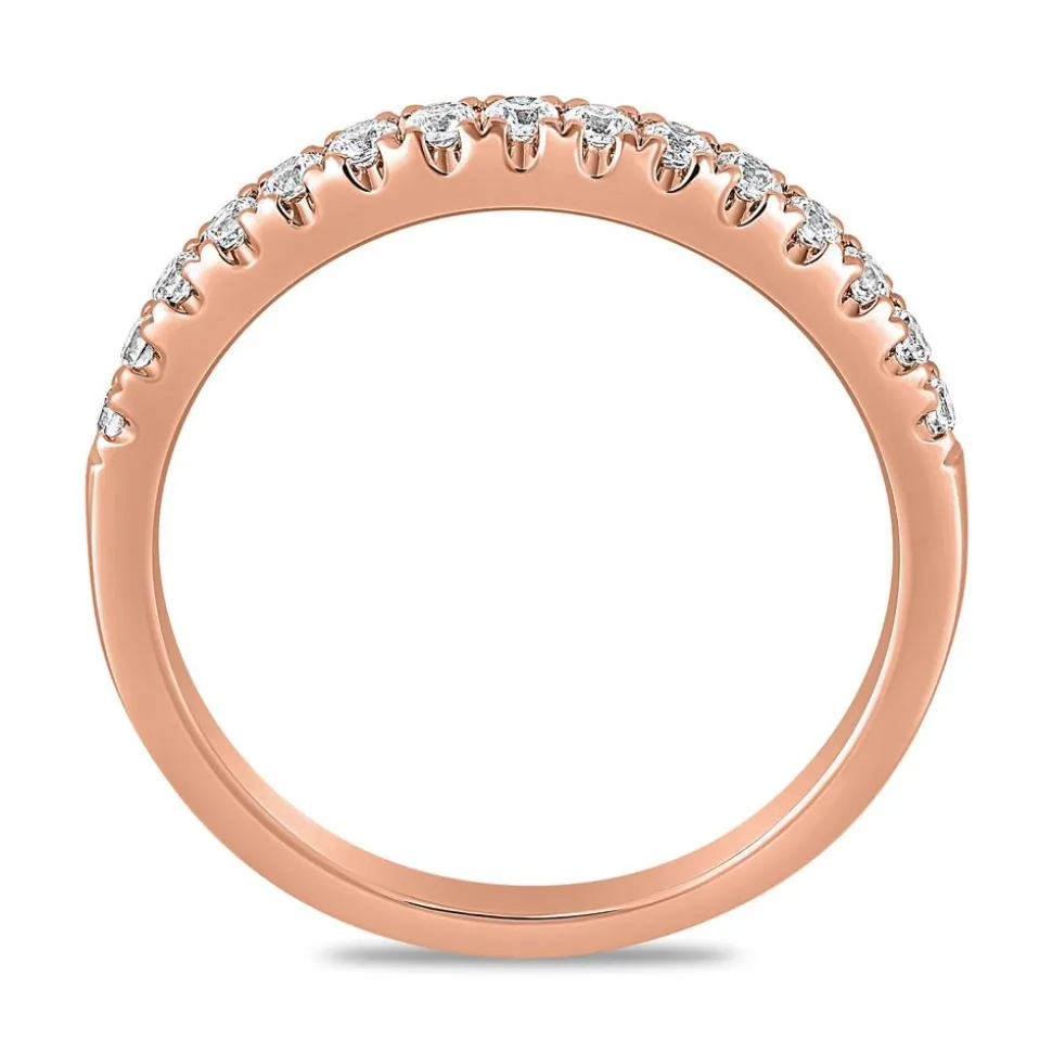 Half-Memoire Ring mit lab grown Diamanten, Roségold BDR0062LG-RSL