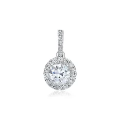 Halo Anhänger 750er Weißgold mit Diamanten BDP0005Di050-18KWSL