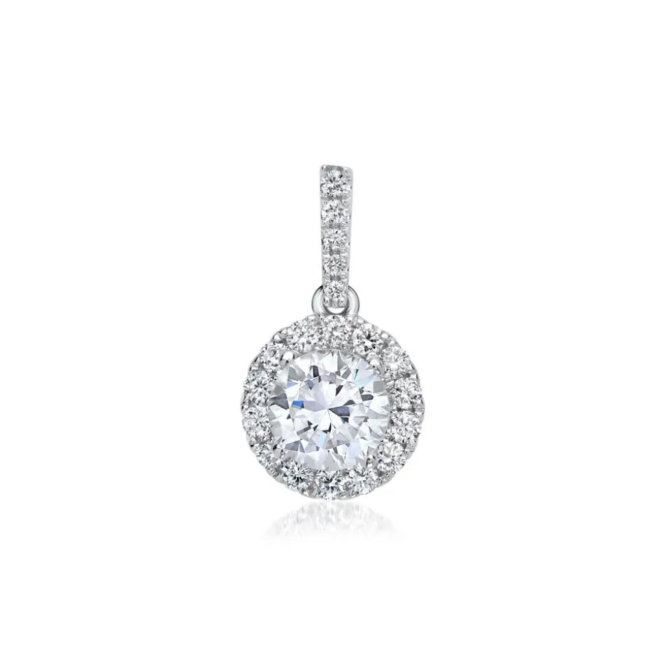 Halo Anhänger 750er Weißgold mit Diamanten BDP0005Di050-18KWSL