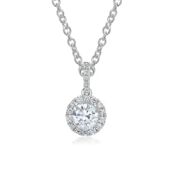 Halo Anhänger 750er Weißgold mit Diamanten BDP0005Di050-18KWSL