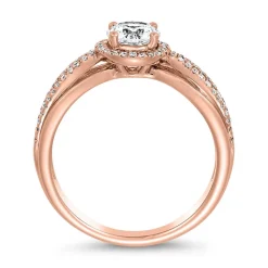 Halo Diamantring, lab grown, aus Roségold BDR0013LG-RSL