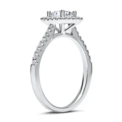 Halo Ring 950er Platin mit Brillanten DR0157SL-PT