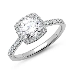 Halo Ring 950er Platin mit Brillanten DR0157SL-PT