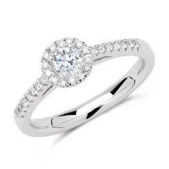 Halo Ring 950er Platin mit Brillanten DR0296SL-PT