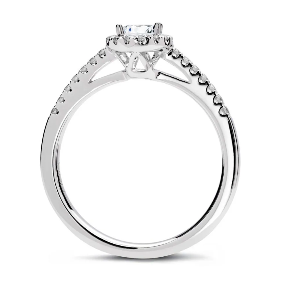 Halo Ring 950er Platin mit Brillanten DR0296SL-PT